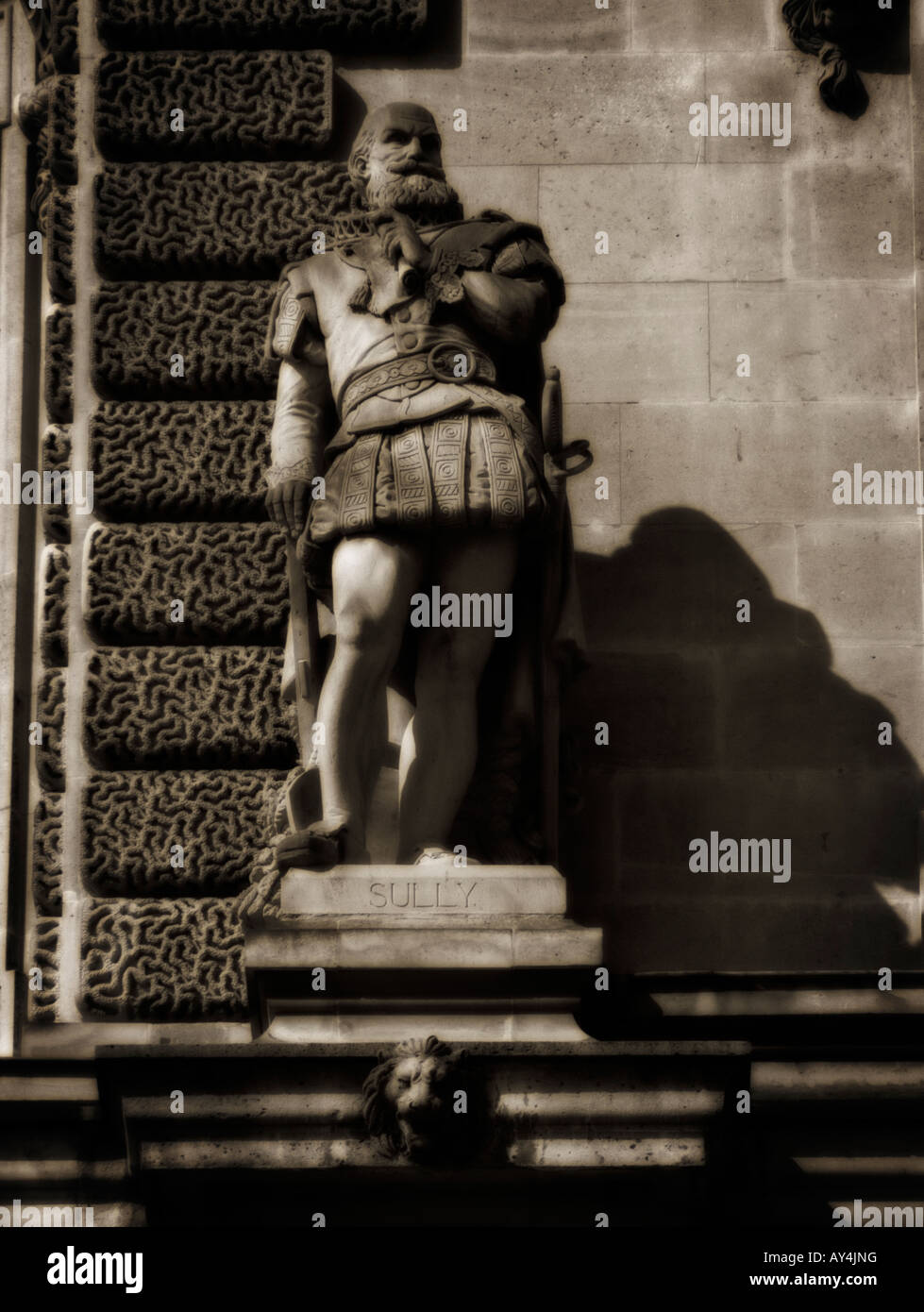 Galerie der Statuen im Innenhof des Louvre. Paris. Frankreich Stockfoto