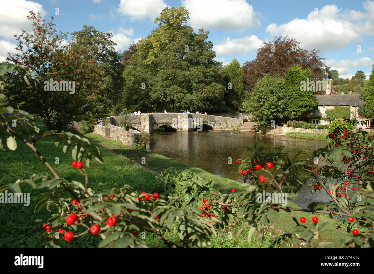 Sheepwash Brücke, Ashford in das Wasser, der Peak District National Park, Derbyshire Stockfoto