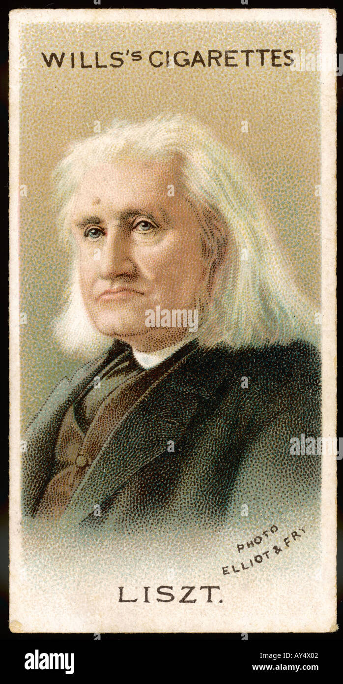 Liszt Zigarette Karte Stockfoto