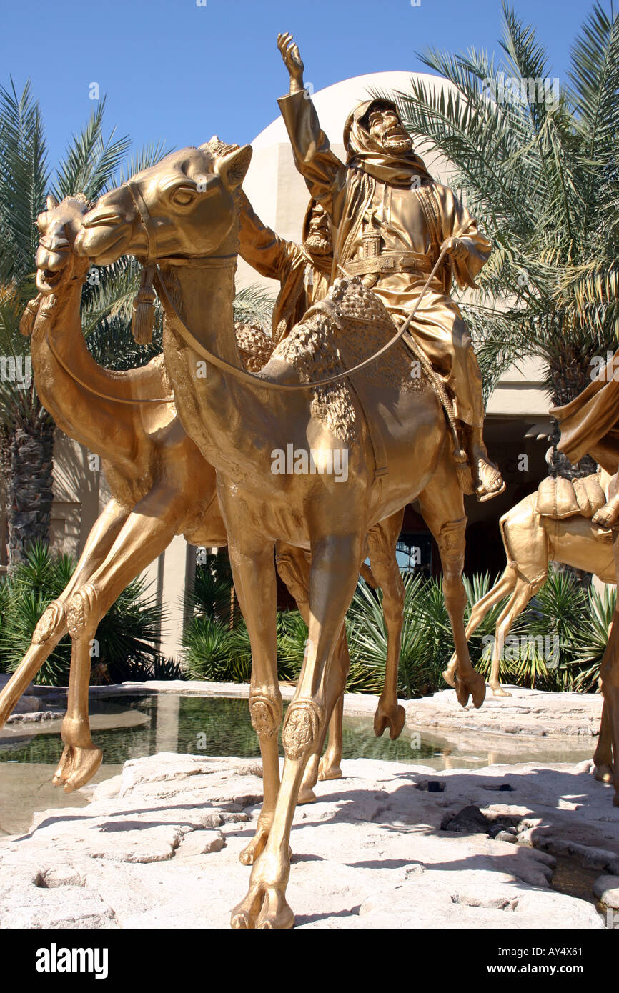 Kamel Hof im Royal Mirage Hotel in Dubai Middle East Stockfoto
