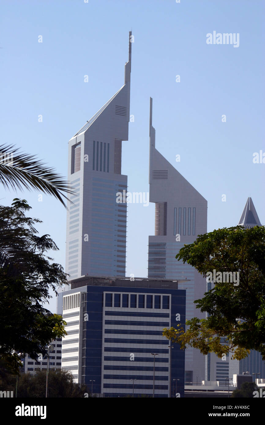 Emirates Towers Dubai Stockfoto