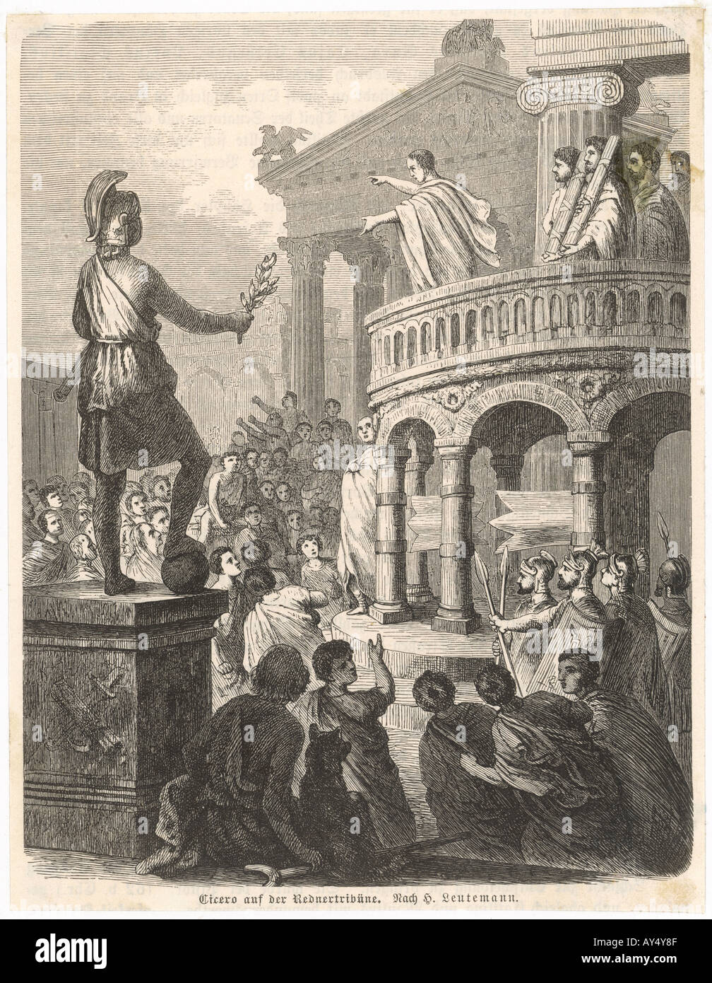 Cicero-Rede-Szene Stockfoto