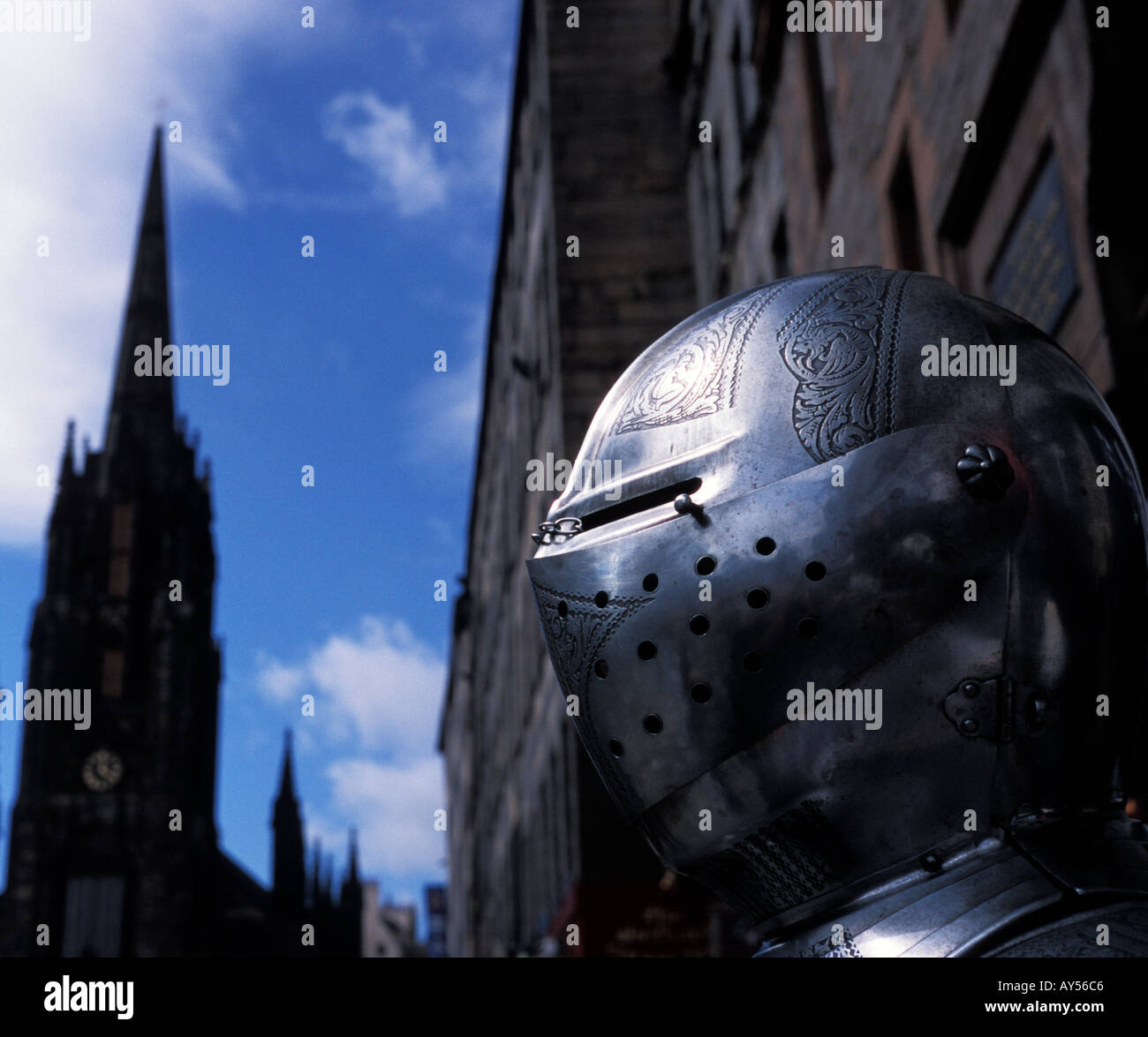 Ritter Rüstung Edinburgh Schottland Stockfoto