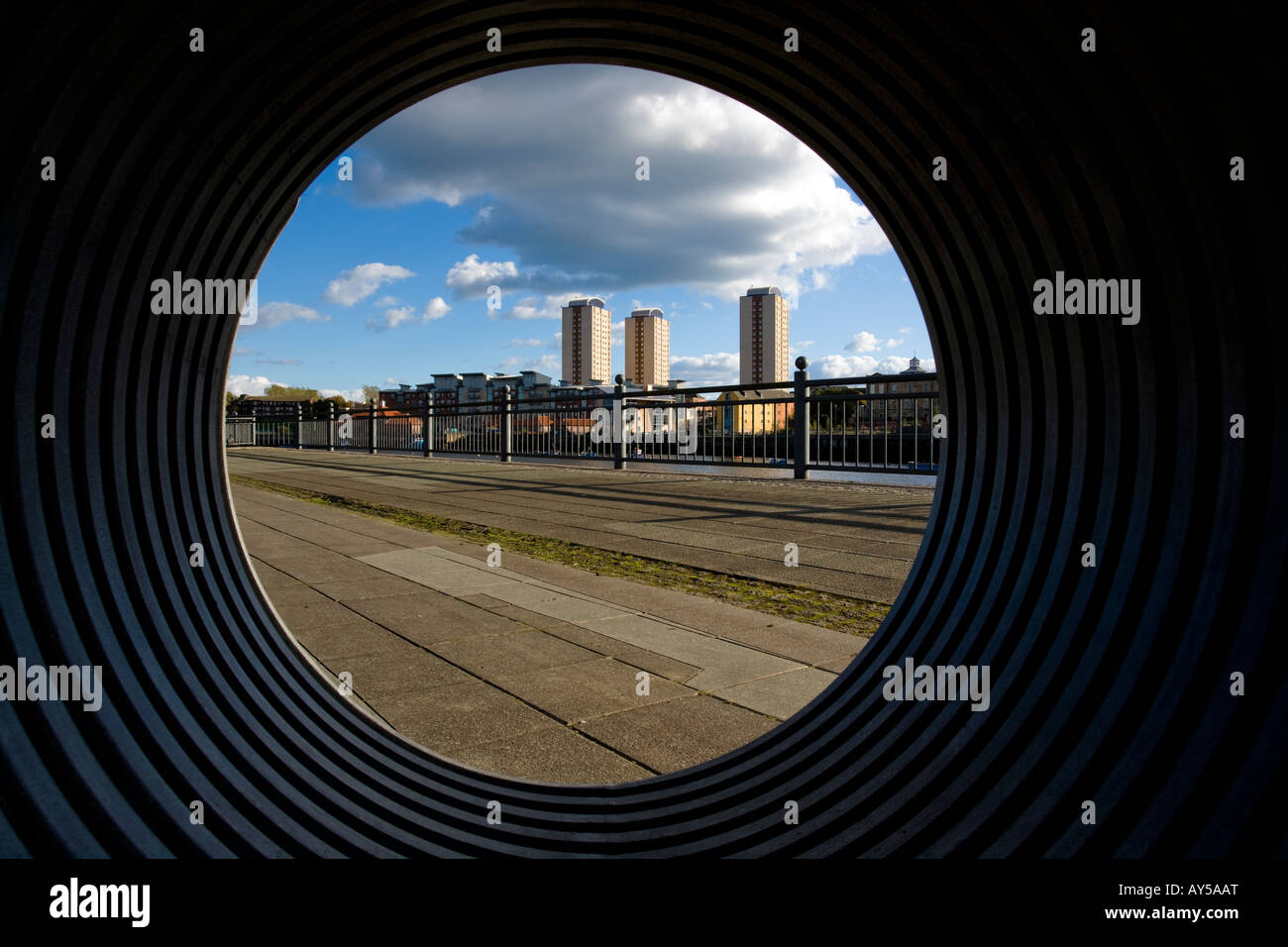 Skulptur des Flusses Wear Uferpromenade Sunderland Nordengland Stockfoto