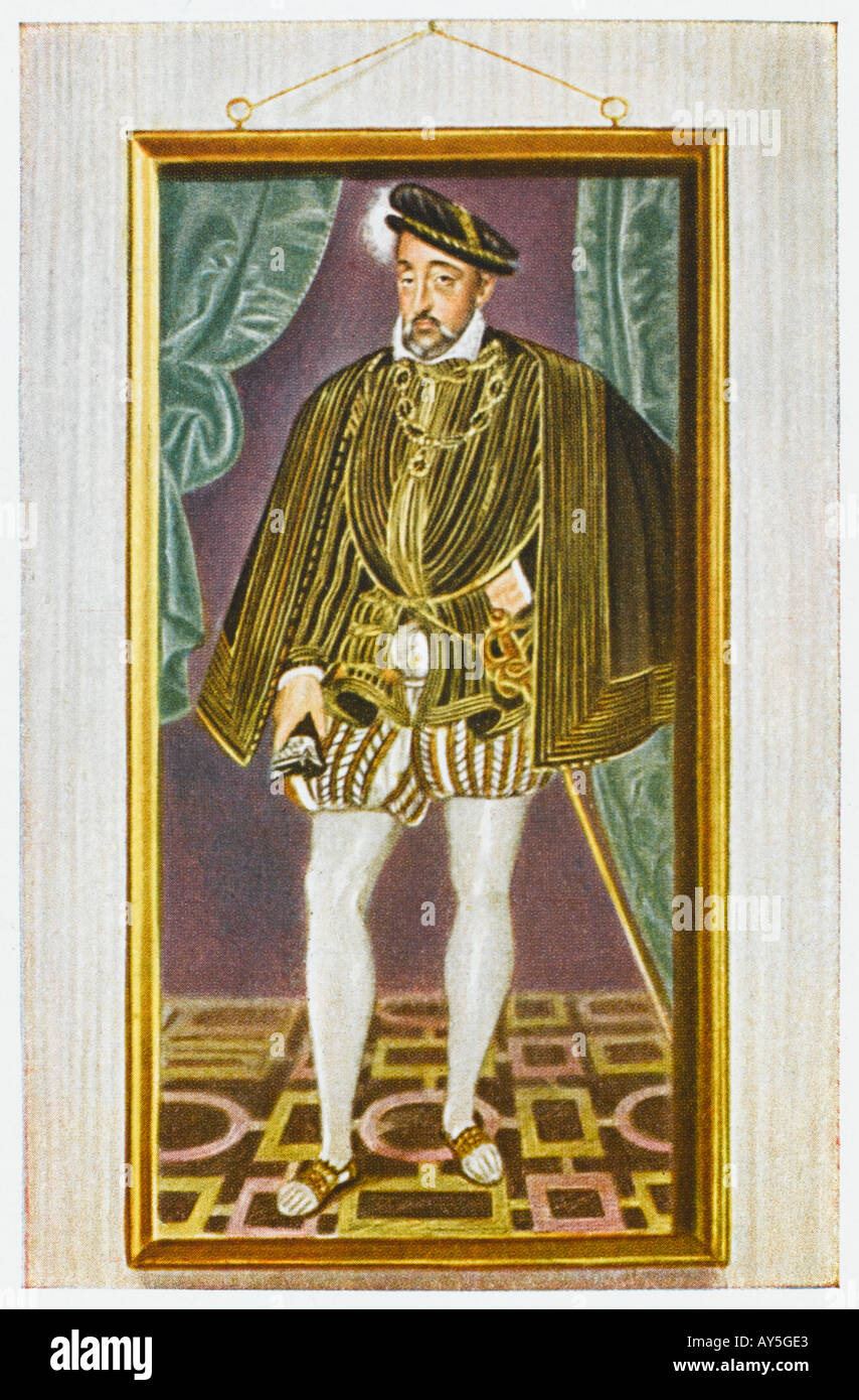 Henri Ii Miniatur Stockfoto