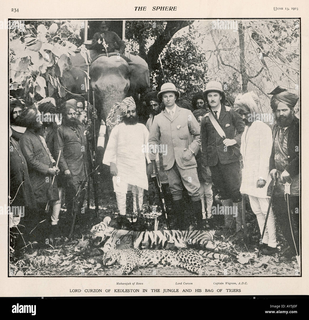 Lord Curzon In Indien Stockfoto