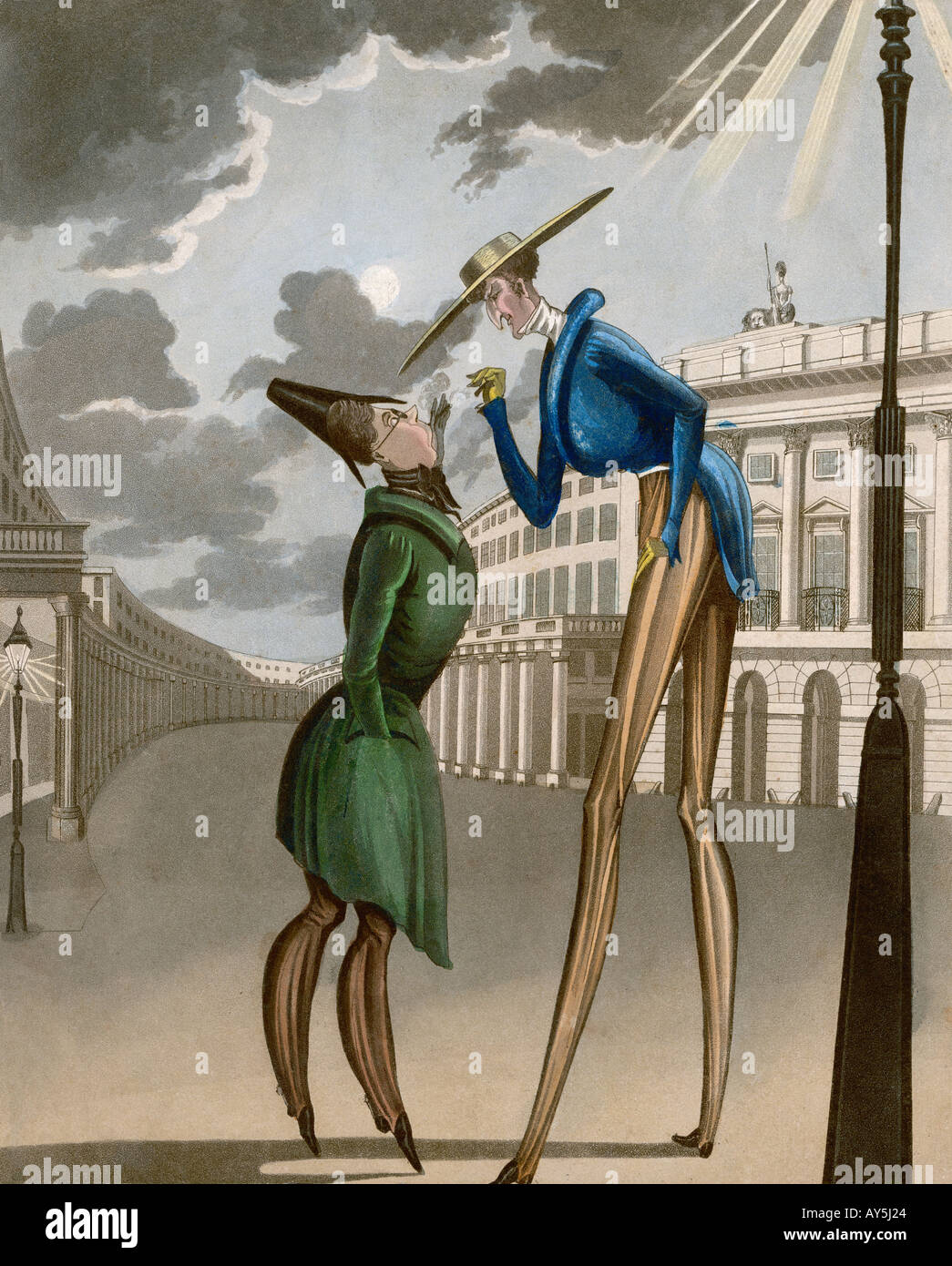 Sehr großer Mann Straßenlaterne Stockfoto