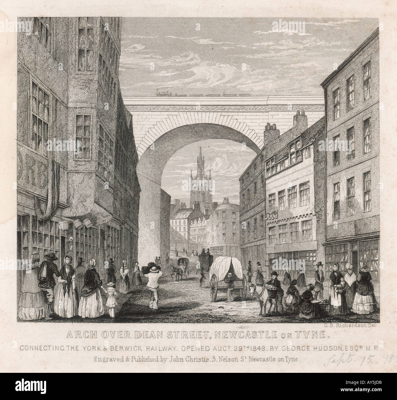 England-Newcastle 1848 Stockfoto