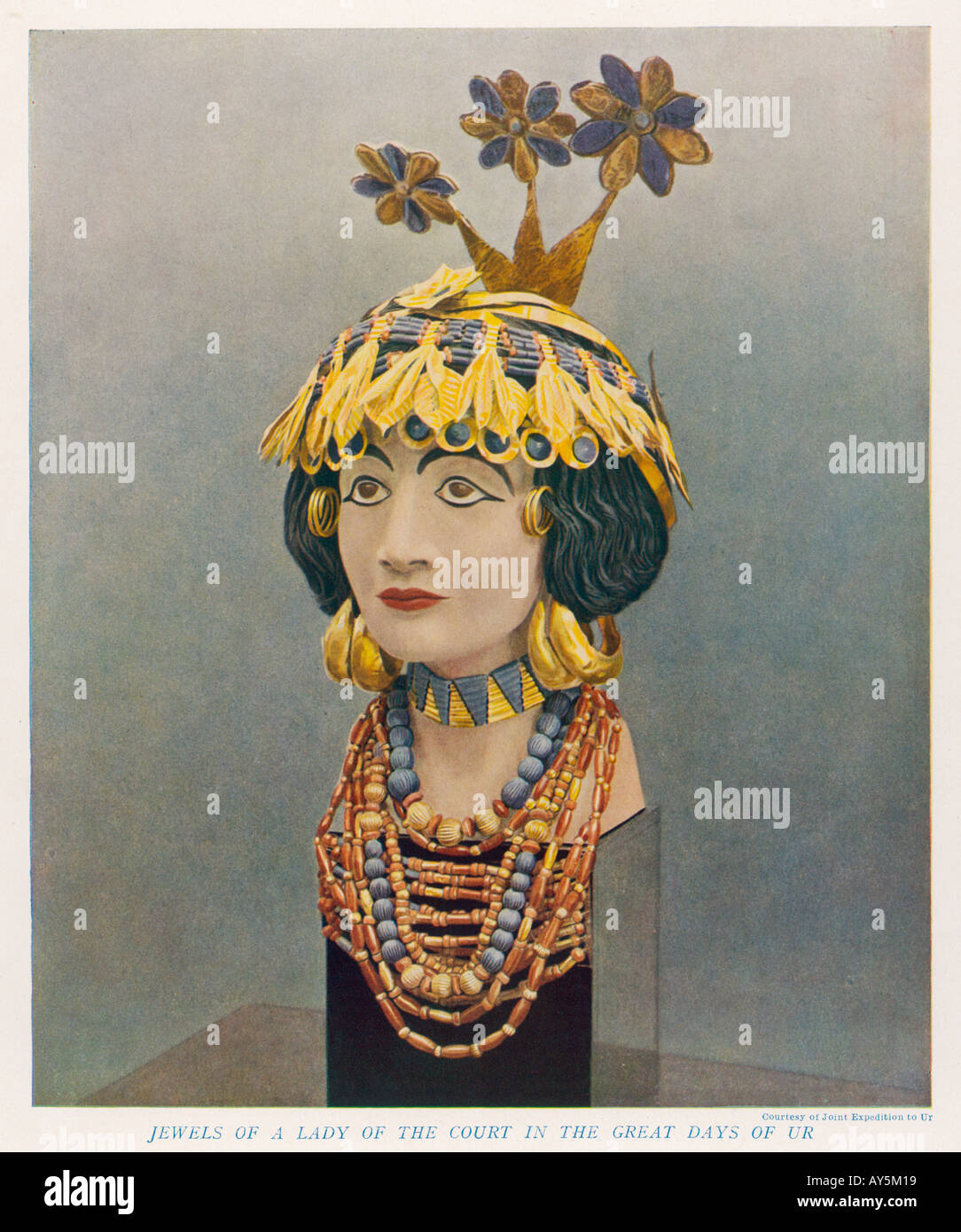 Sumerische Schmuck v. Chr. Stockfoto