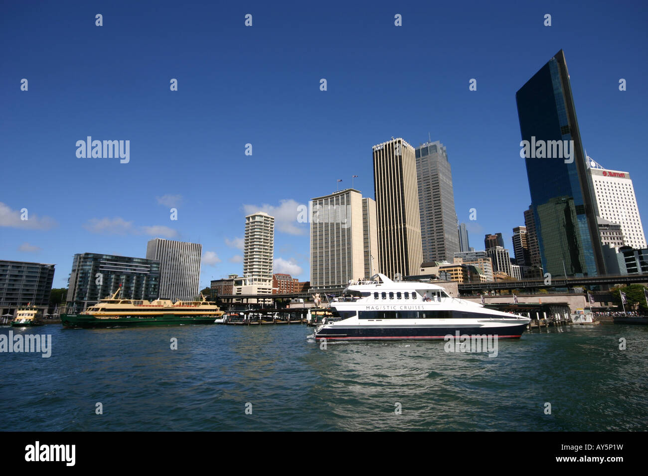 Blick auf den Hafen von Sydney skyline Stockfoto