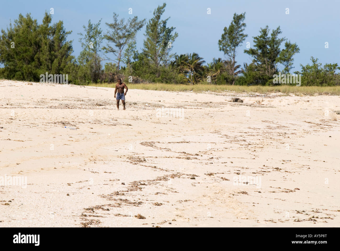 Eine native kubanische am Strand Stockfoto