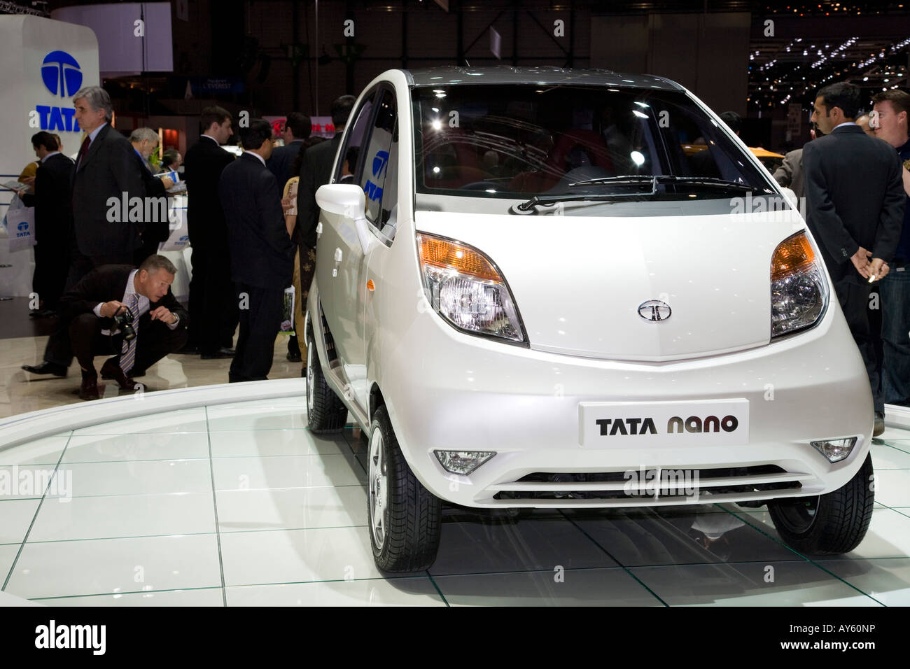 Tata Nano europäischen starten an einem Motor Show 2008 Stockfoto