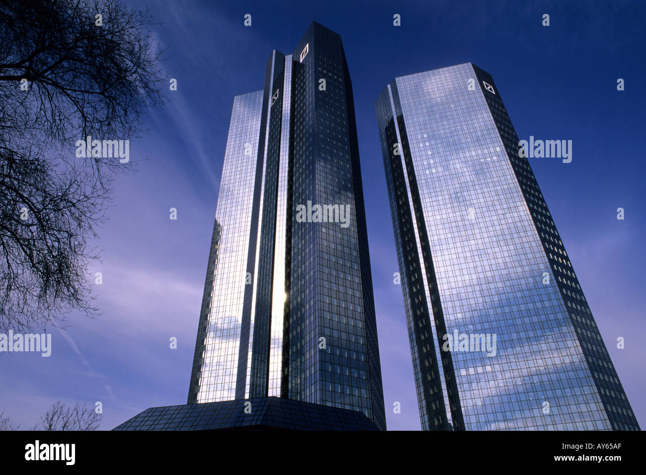 Himmel Scapers im Business Center in modernen Frankfurt Deutschland Stockfoto