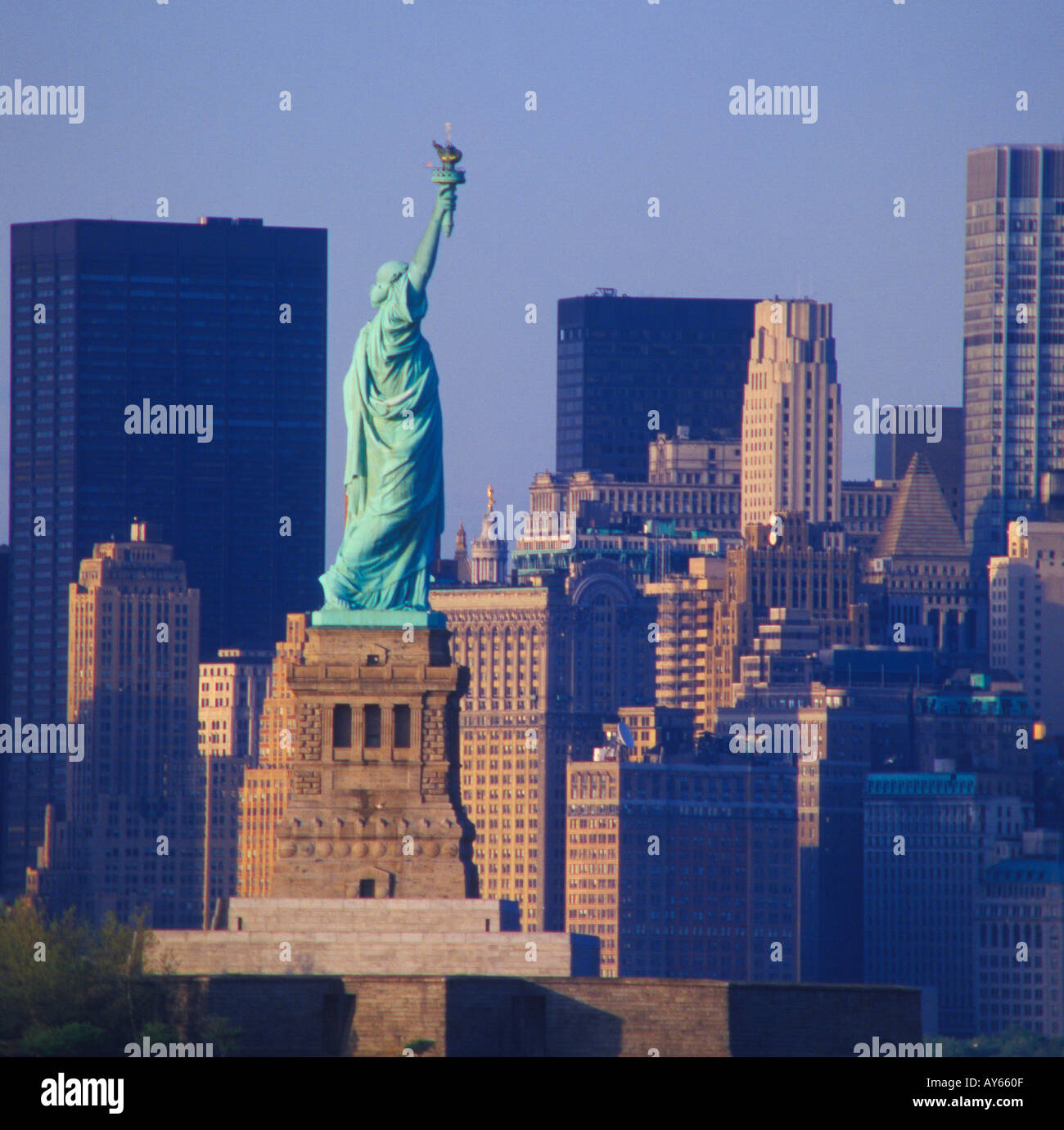 Freiheitsstatue auf Liberty Island-New York City Stockfoto