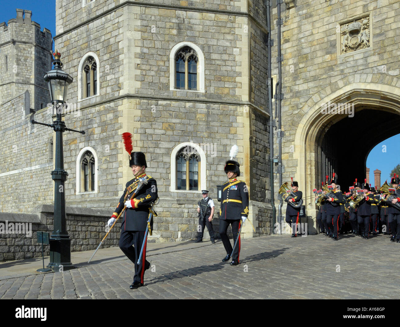 Bewachen Sie, König Henry VII Tor Windsor ändern Stockfoto