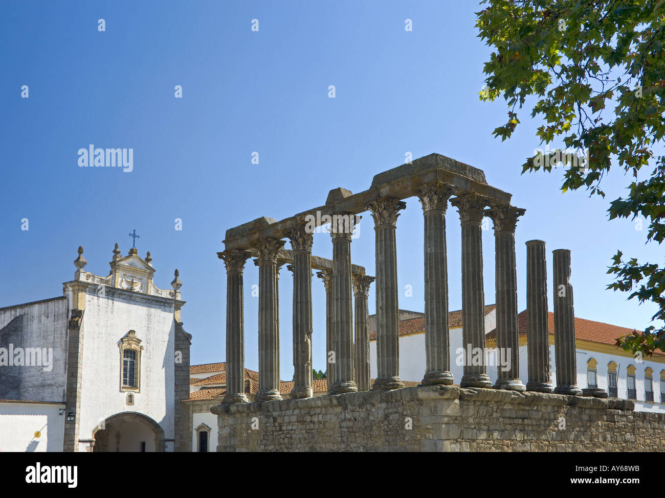 Evora in Portugal der römischen Tempel, Diana Stockfoto