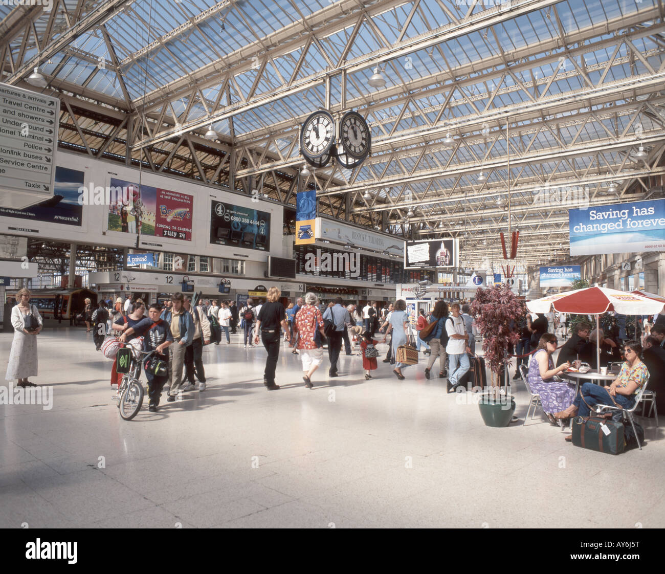 London Waterloo Station Innenraum, Londoner Stadtteil Lambeth, Greater London, England, Vereinigtes Königreich Stockfoto