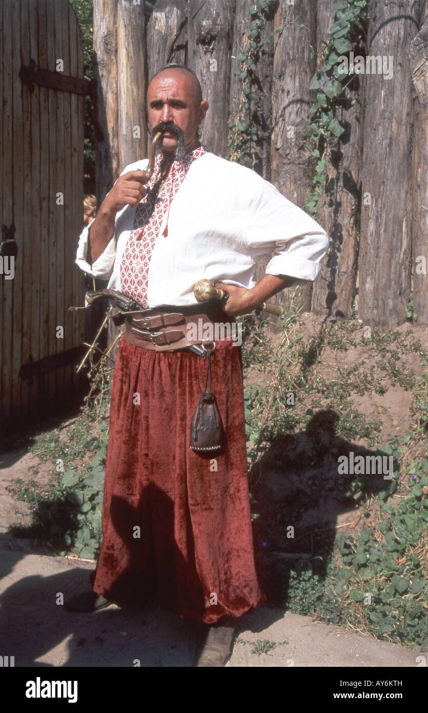 Kosak Mann in traditioneller Kleidung, Ukraine Stockfoto