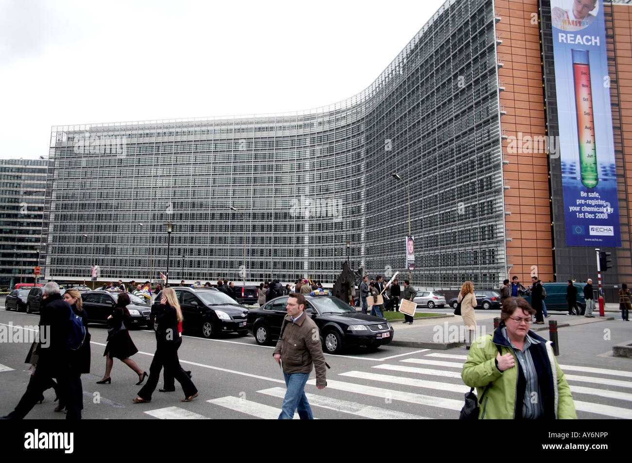 Berlaymont-Gebäude der EG in Brüssel Stockfoto