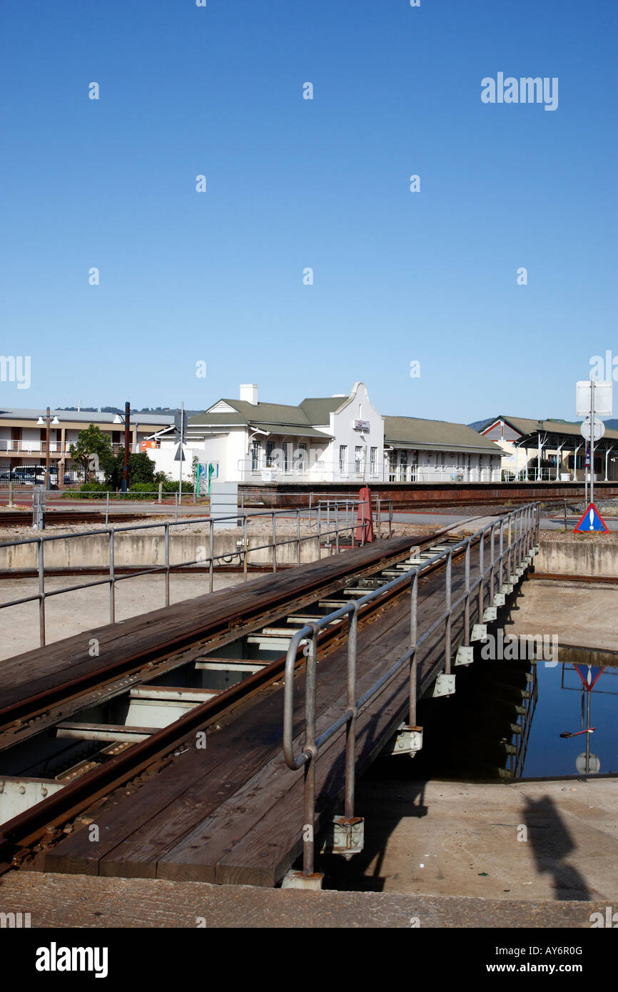 die Drehscheibe im Knysna Zug Bahnhof Knysna-Garden route westlichen Kapprovinz in Südafrika Stockfoto
