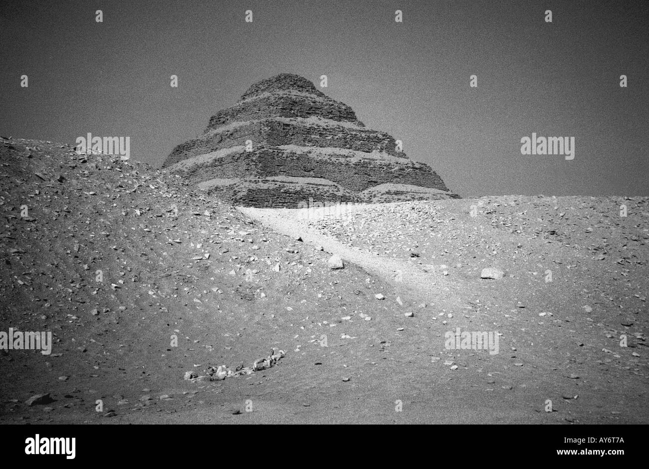 Schritt der Djoser Pyramide von Zoser Sakkara Sakkara Saqqarah Kairo Arabische Republik von Ägypten ägyptische Nordafrika, Naher Osten Stockfoto