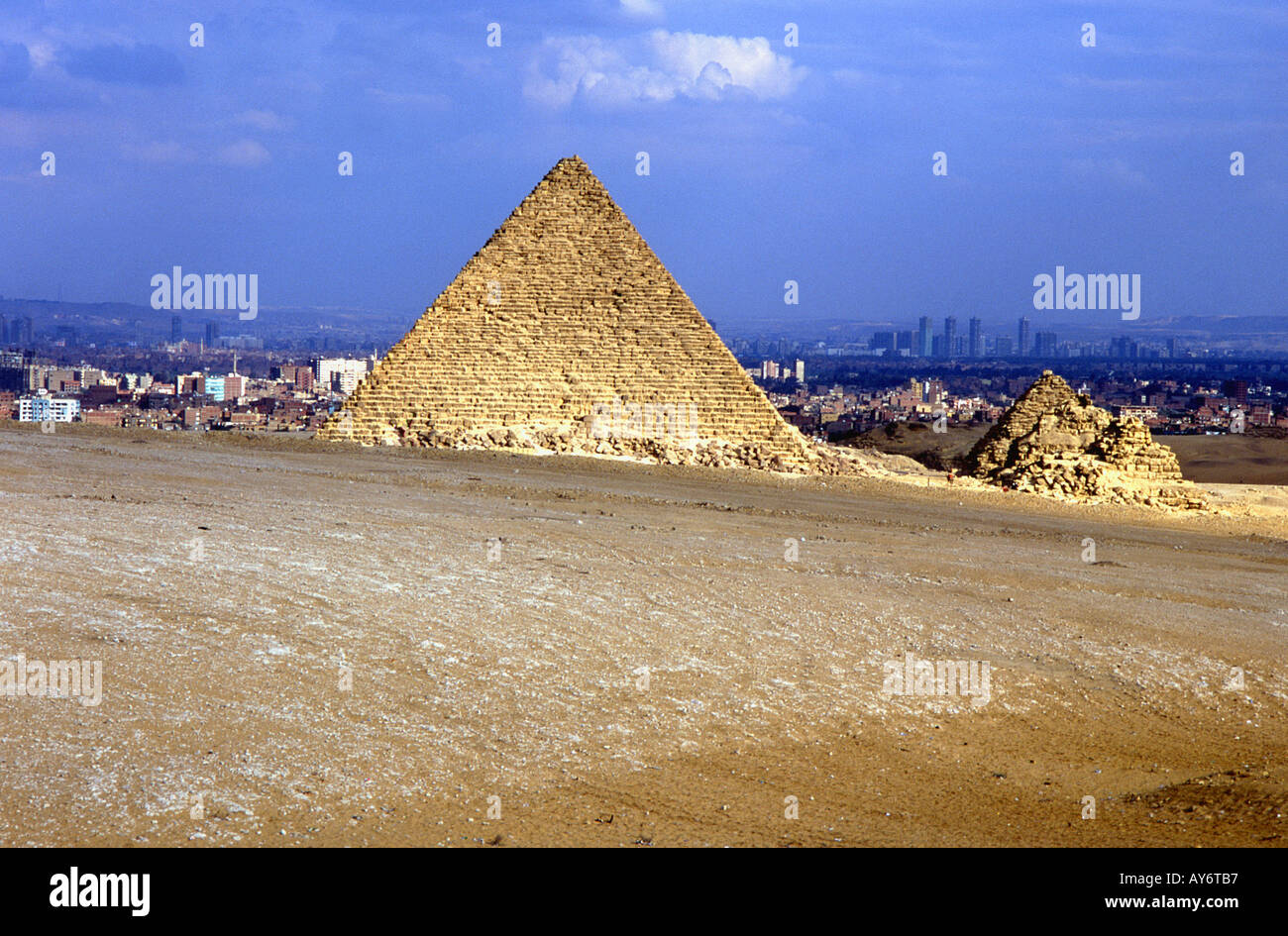 Ägyptische königliche Leichenhalle & Sakralbauten Giza Pyramiden Nekropole Kairo Arabische Republik von Ägypten Nordafrika, Naher Osten Stockfoto