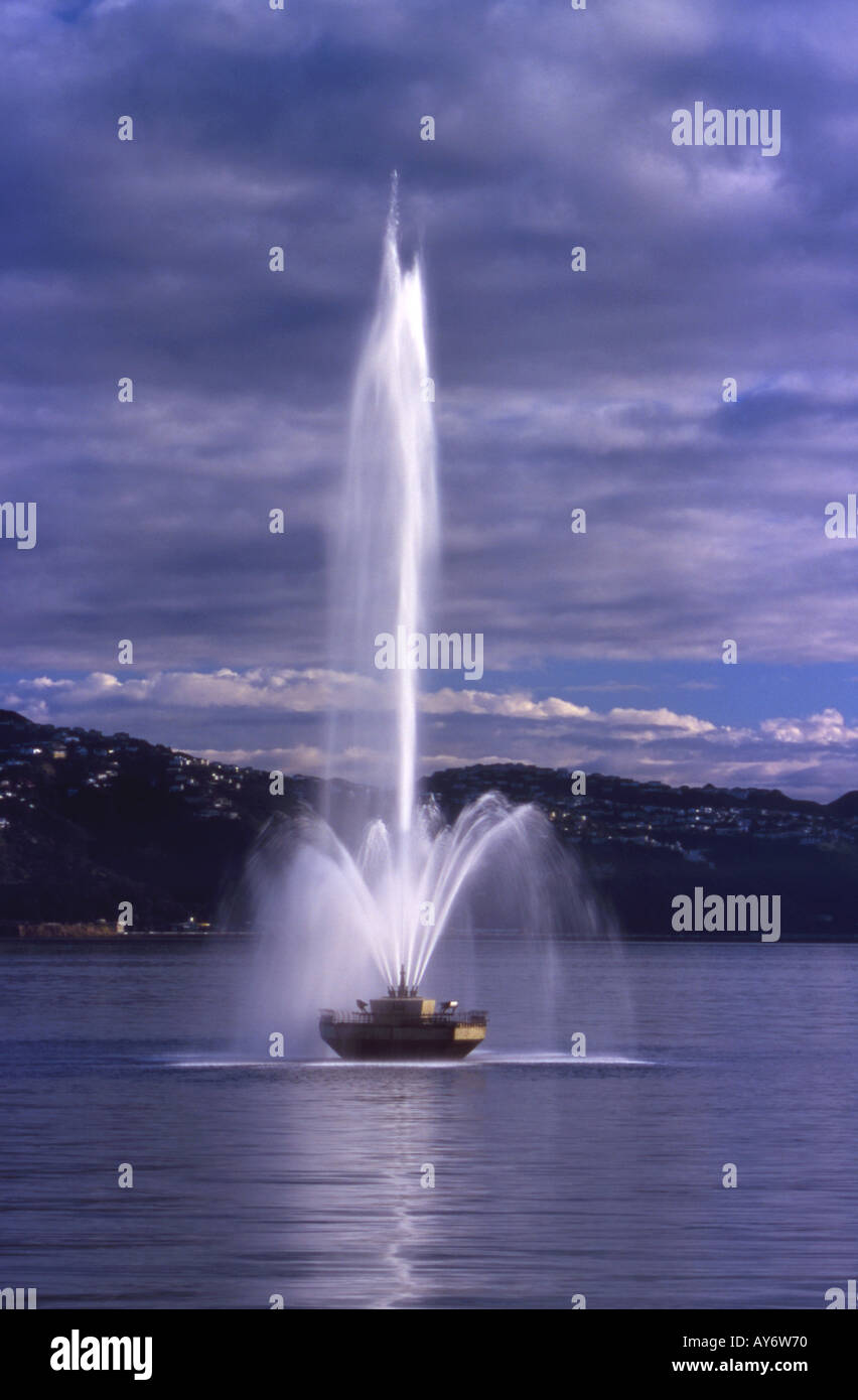 Oriental Bay Brunnen Wellington Nordinsel Neuseeland Stockfoto