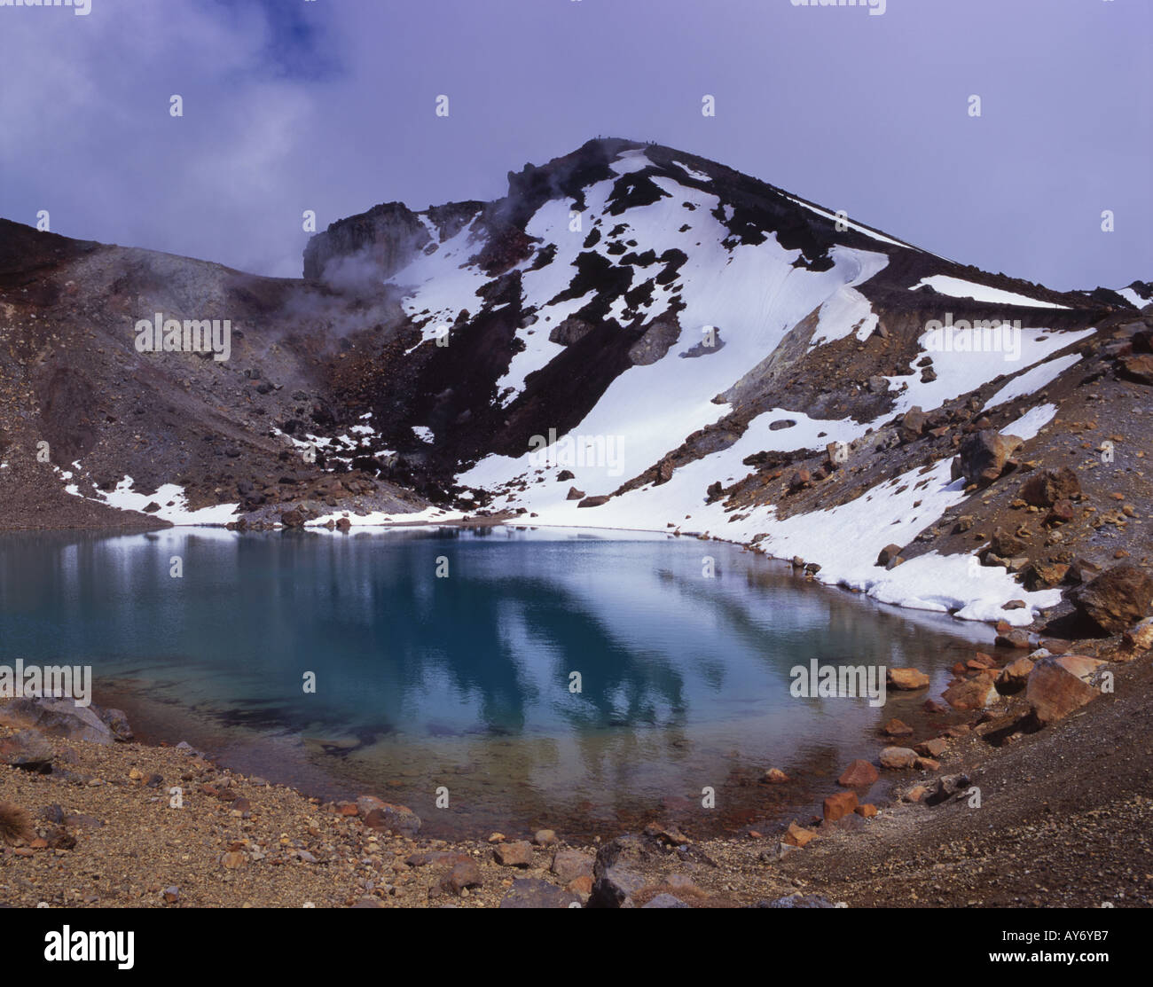 Emerald Lakes Tongariro National Park Nordinsel Neuseeland Stockfoto