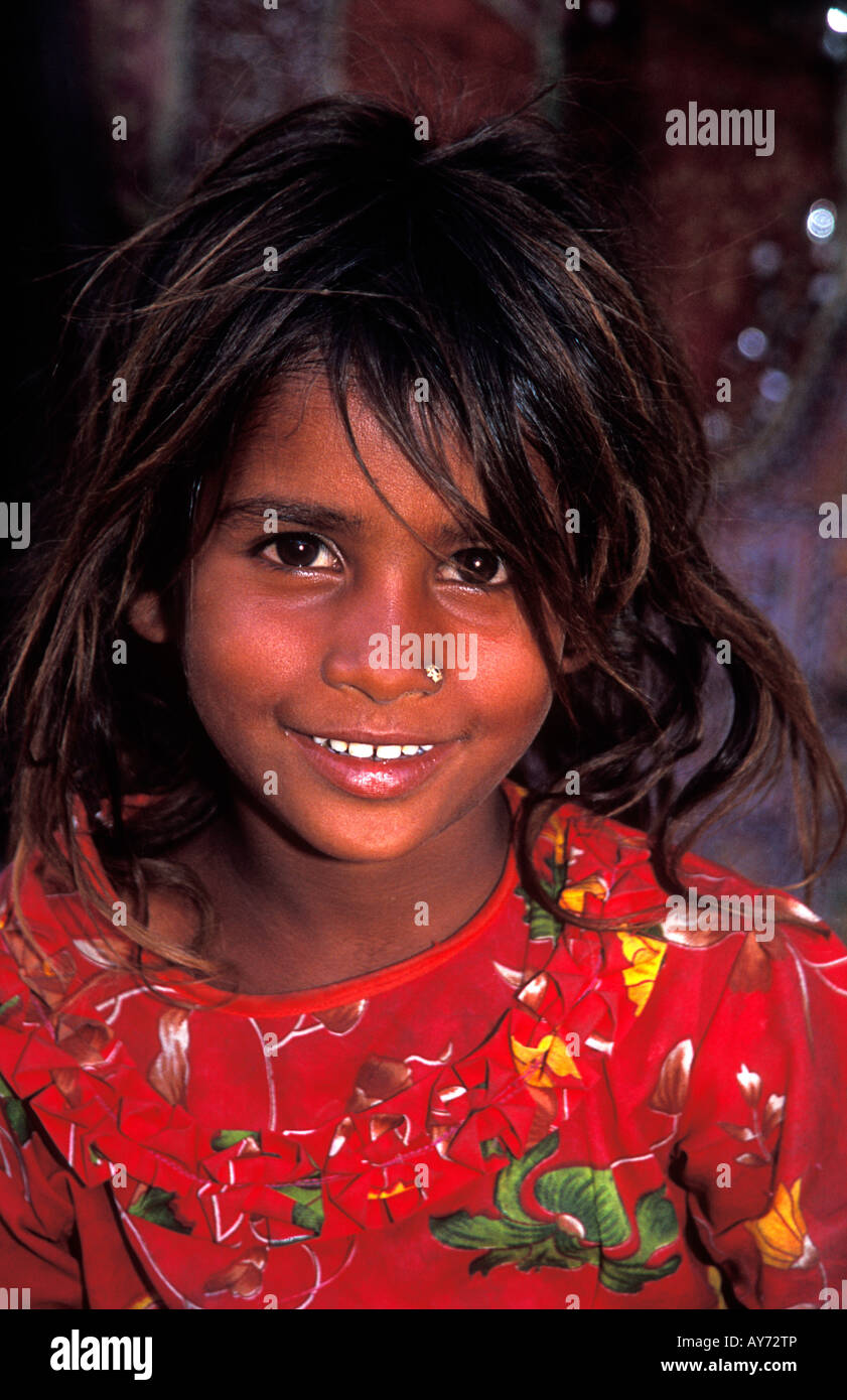 glückliches Kind in Jaisalmer, Rajasthan Indien Stockfoto
