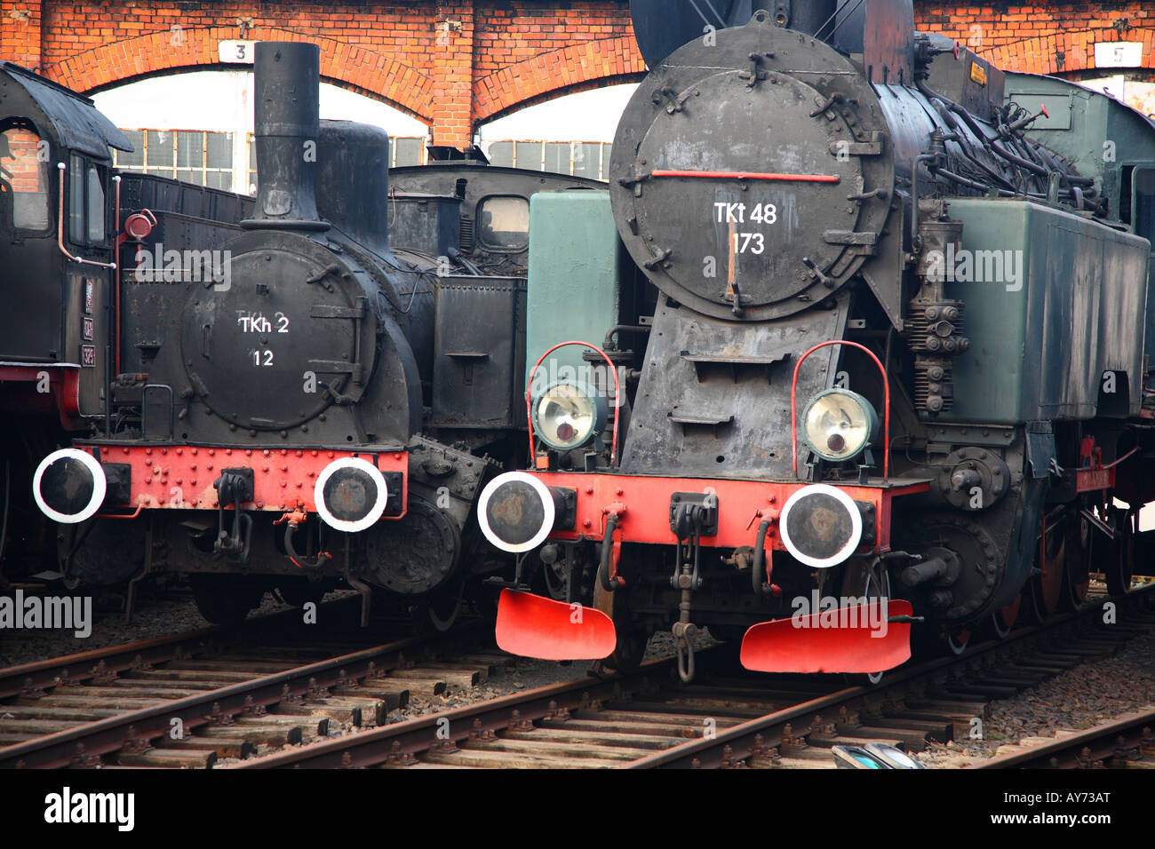 Alte Dampfmaschinen Lokomotiven Stockfoto