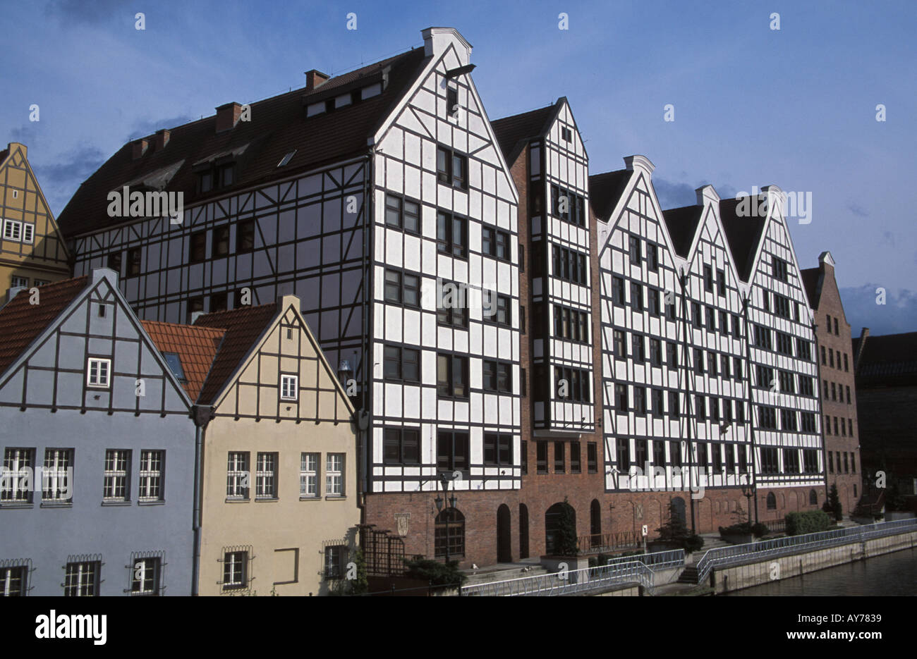 Alten Fachwerkhaus Lagerhallen Pommern Danzig Polen Stockfoto