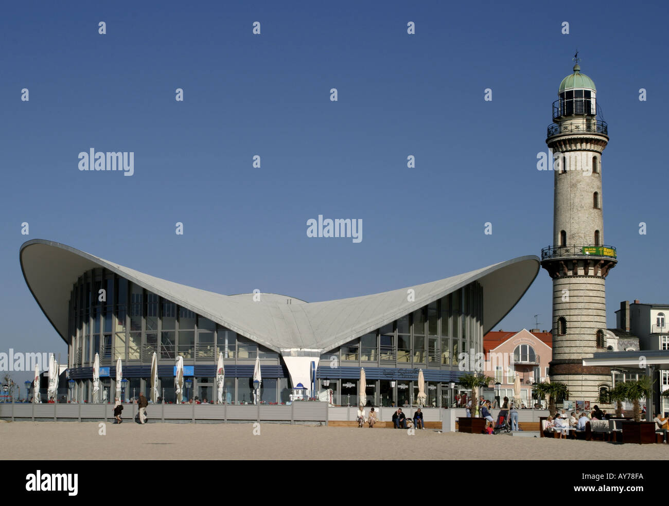 Deutschland Warnemünde Leuchtturm Stockfoto