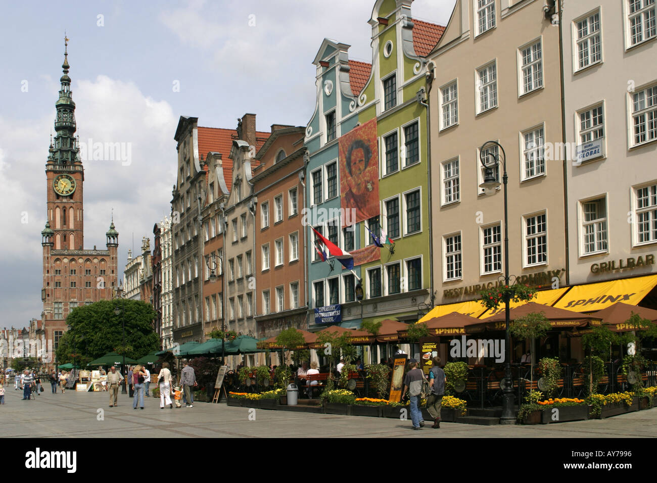 Polen-Danzig-Rathaus Dlugi Targ Stockfoto