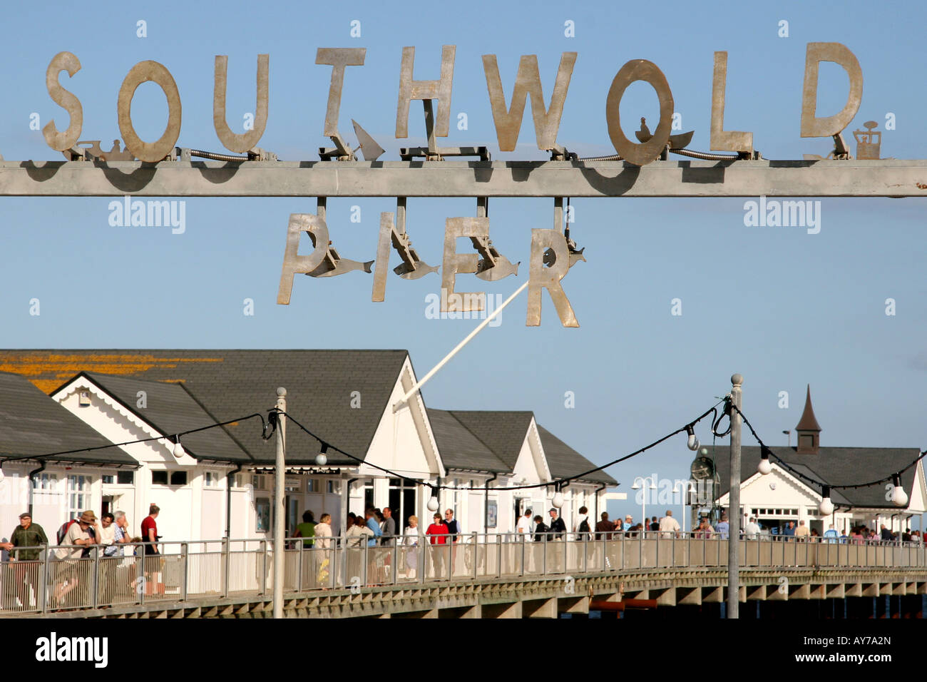 Southwold Pier in Suffolk. Stockfoto