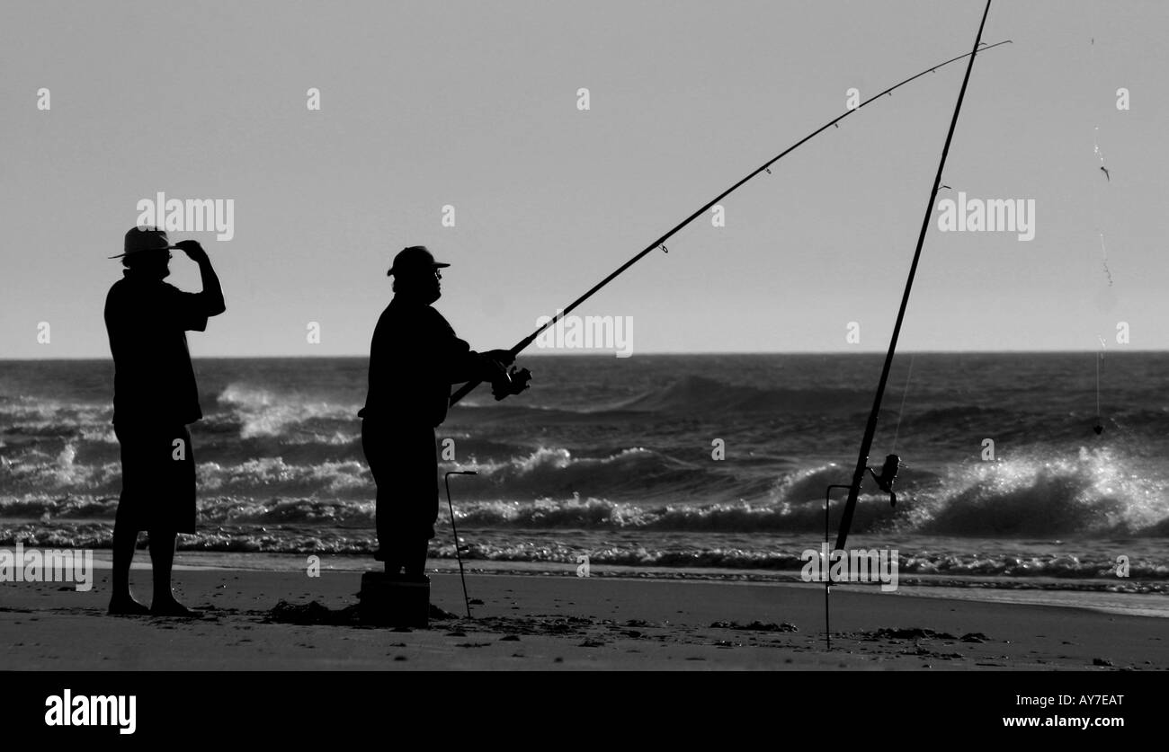 zwei Männer fishin Stockfoto