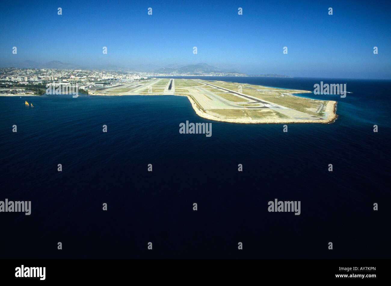 Flughafen Nizza Stockfoto