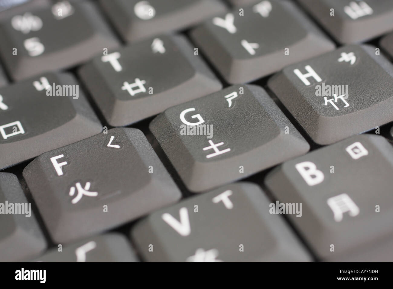 Nahaufnahme von Laptop-Tastatur mit englischen und chinesischen Zeichen  Stockfotografie - Alamy