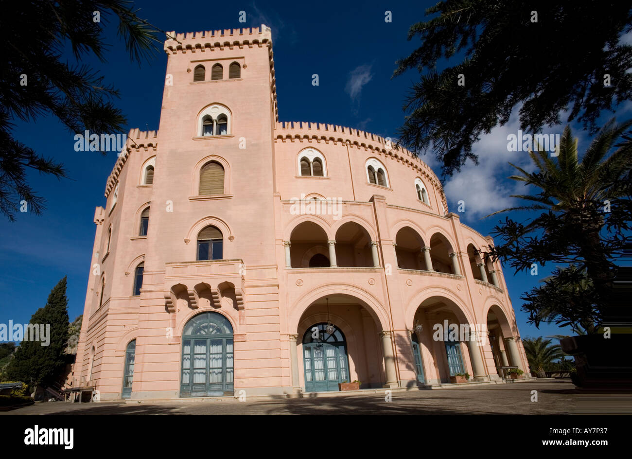 Castello Utveggio Palermo Sizilien Stockfoto