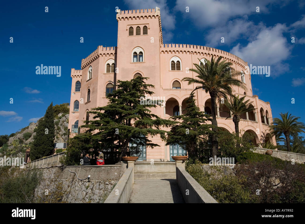 Castello Utveggio Palermo Sizilien Stockfoto
