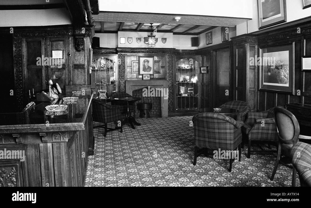 Die Bar Petwood Pandje Hotels in Woodhall Spa von 617 Geschwader, dam Busters, als ein Geschwader durcheinander während Welt wa verwendet Stockfoto