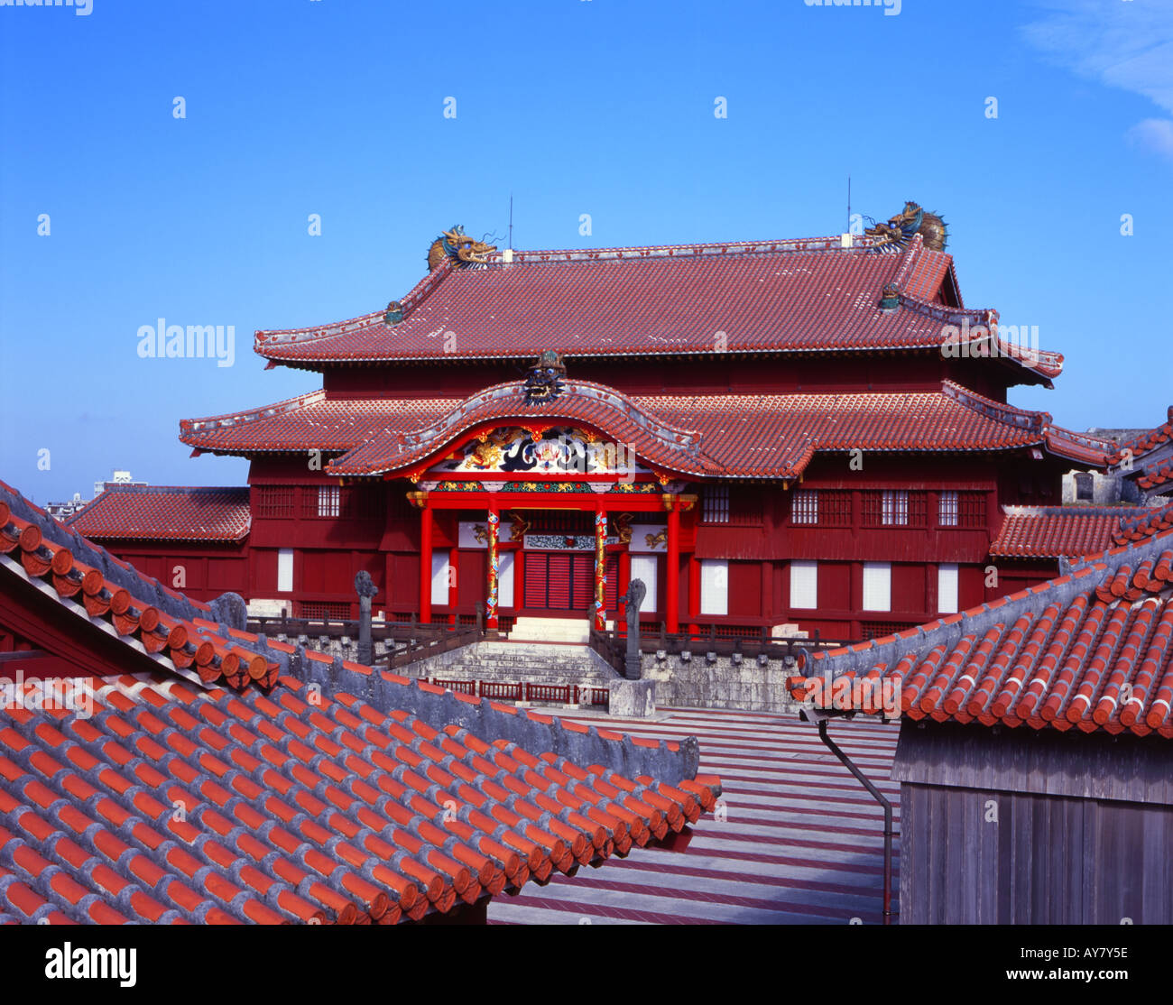 Schloss Shuri, Naha City, UNESCO-Weltkulturerbe Stockfoto