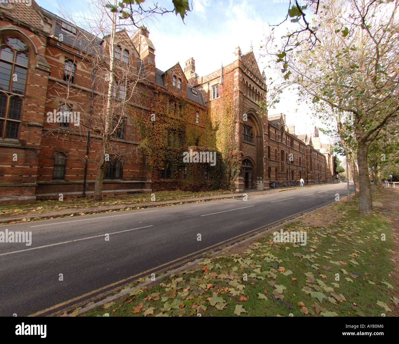 Die Vorderseite des Keble College in Oxford von Parks Road Stockfoto