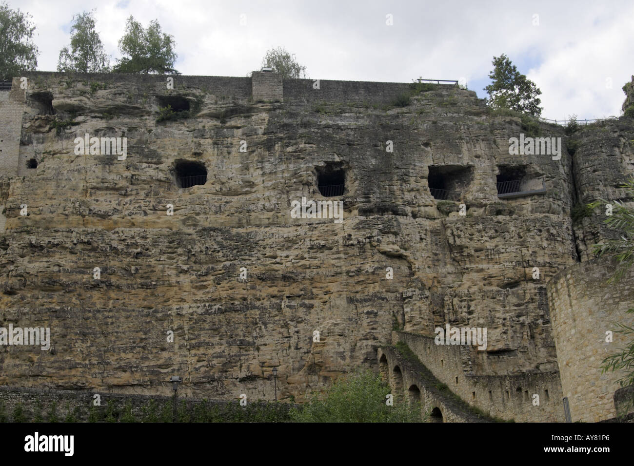 Bock-Kasematten in Luxemburg-Stadt, Großherzogtum Luxemburg Stockfoto