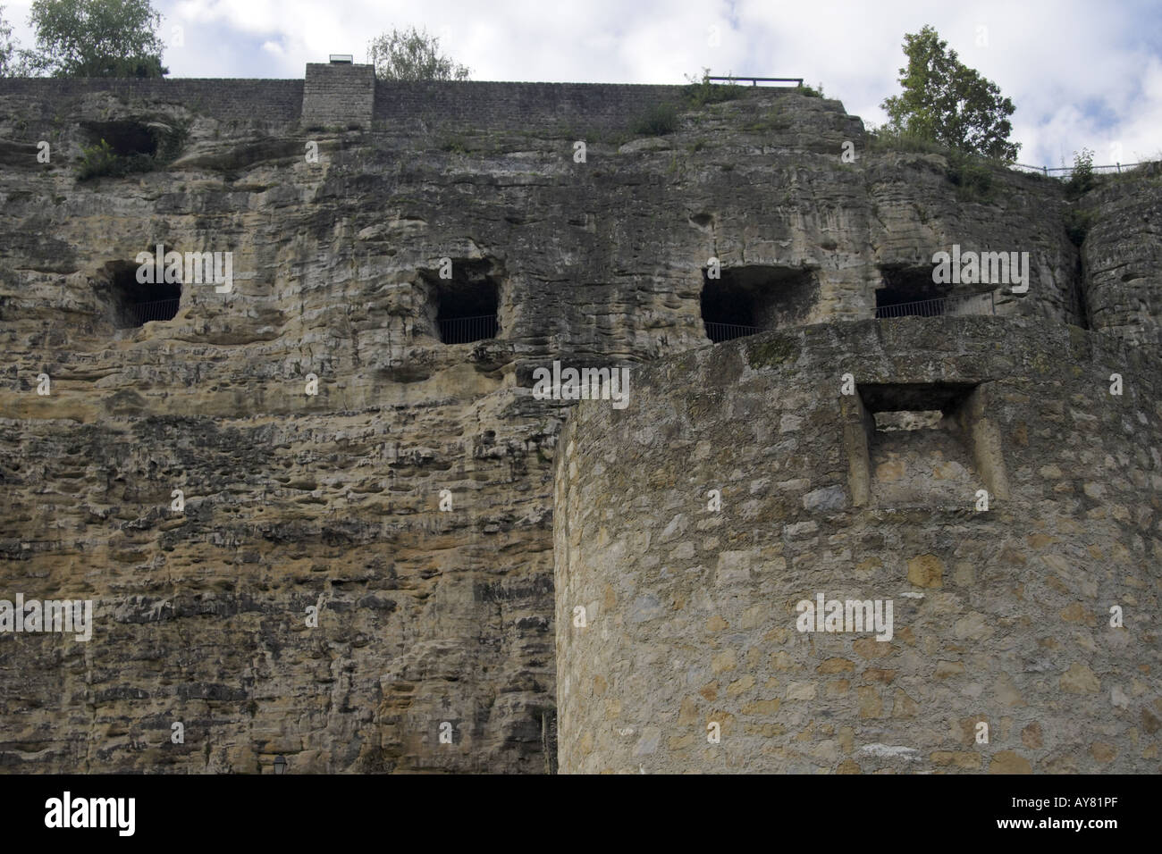 Die Bock-Kasematten Befestigungen in der Stadt Luxemburg, Großherzogtum Luxemburg Stockfoto