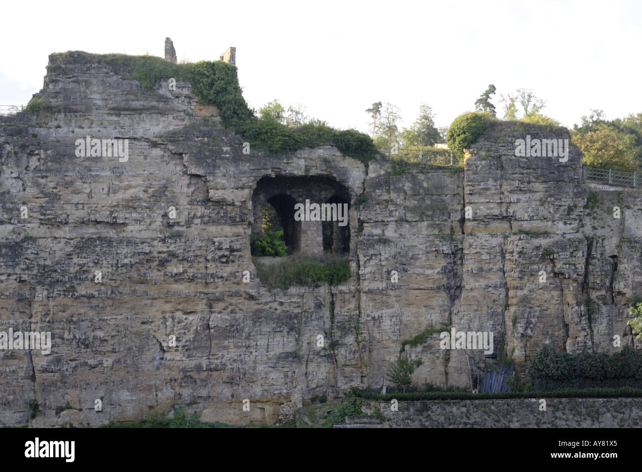 Die Bock-Kasematten Befestigungen in der Stadt Luxemburg, Großherzogtum Luxemburg Stockfoto