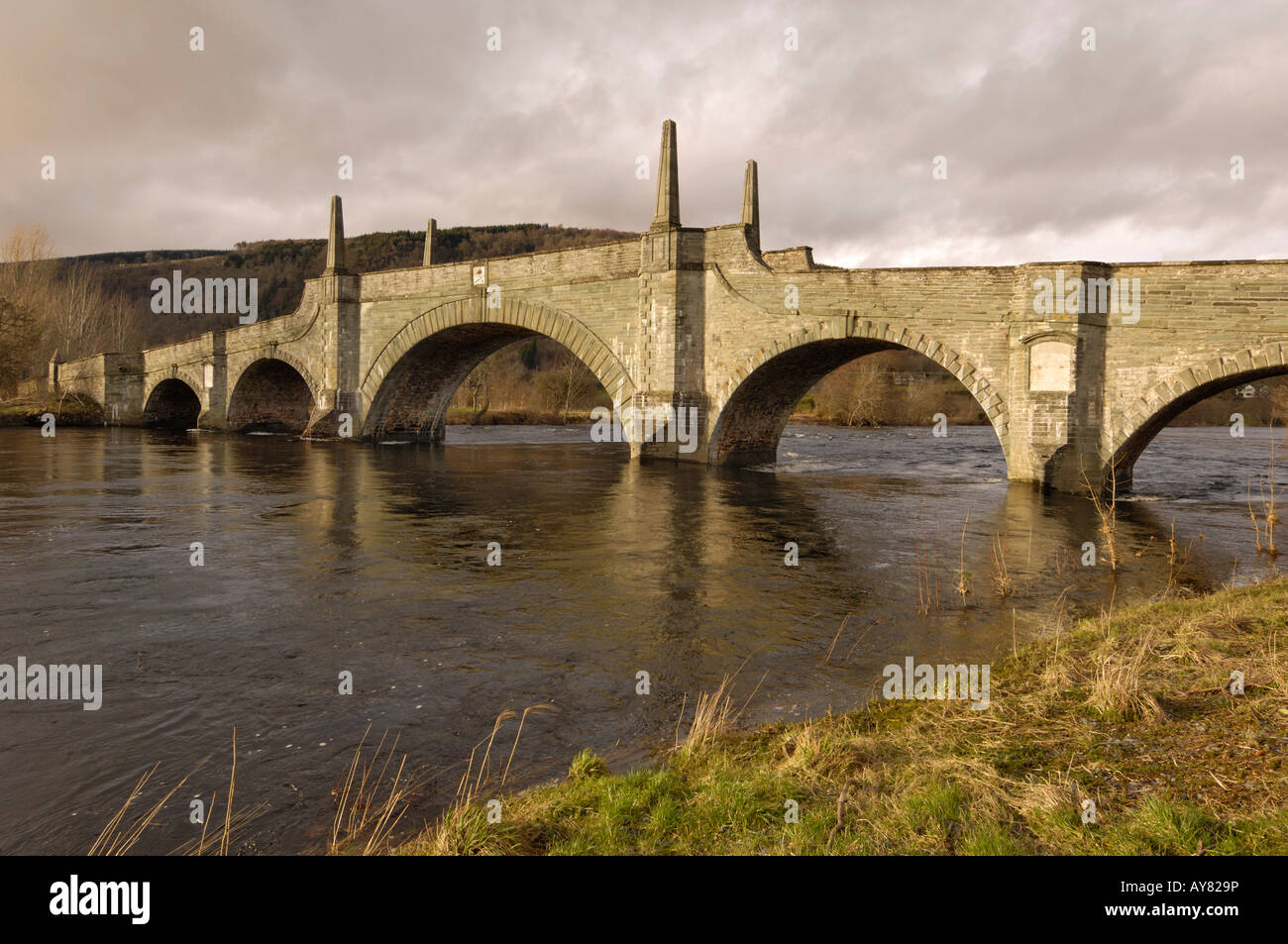 Aberfeldy-Brücke über den Fluss Tay, Perth und Kinross, Schottland Stockfoto