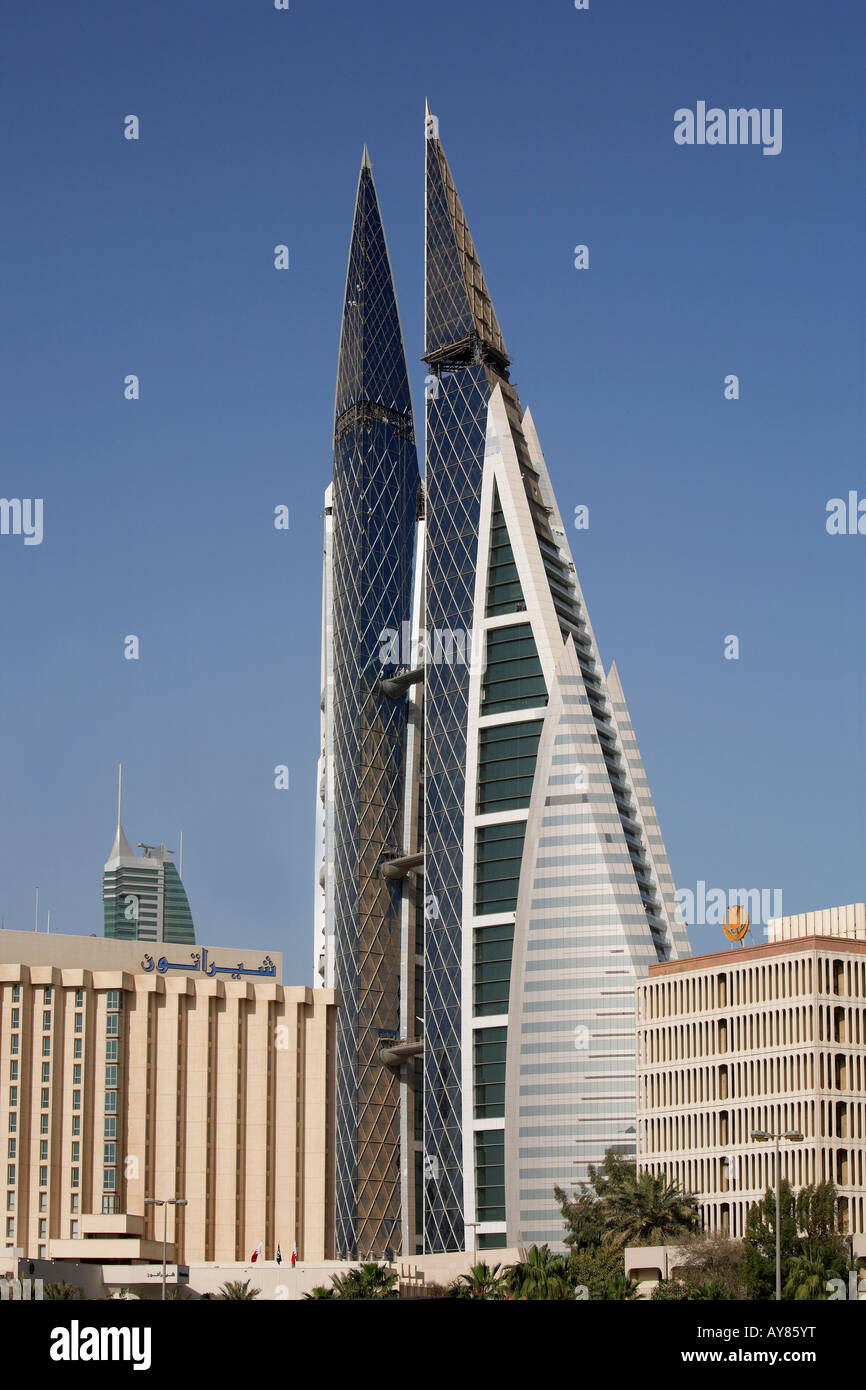 Bahrain Manama World Trade Center Stockfoto