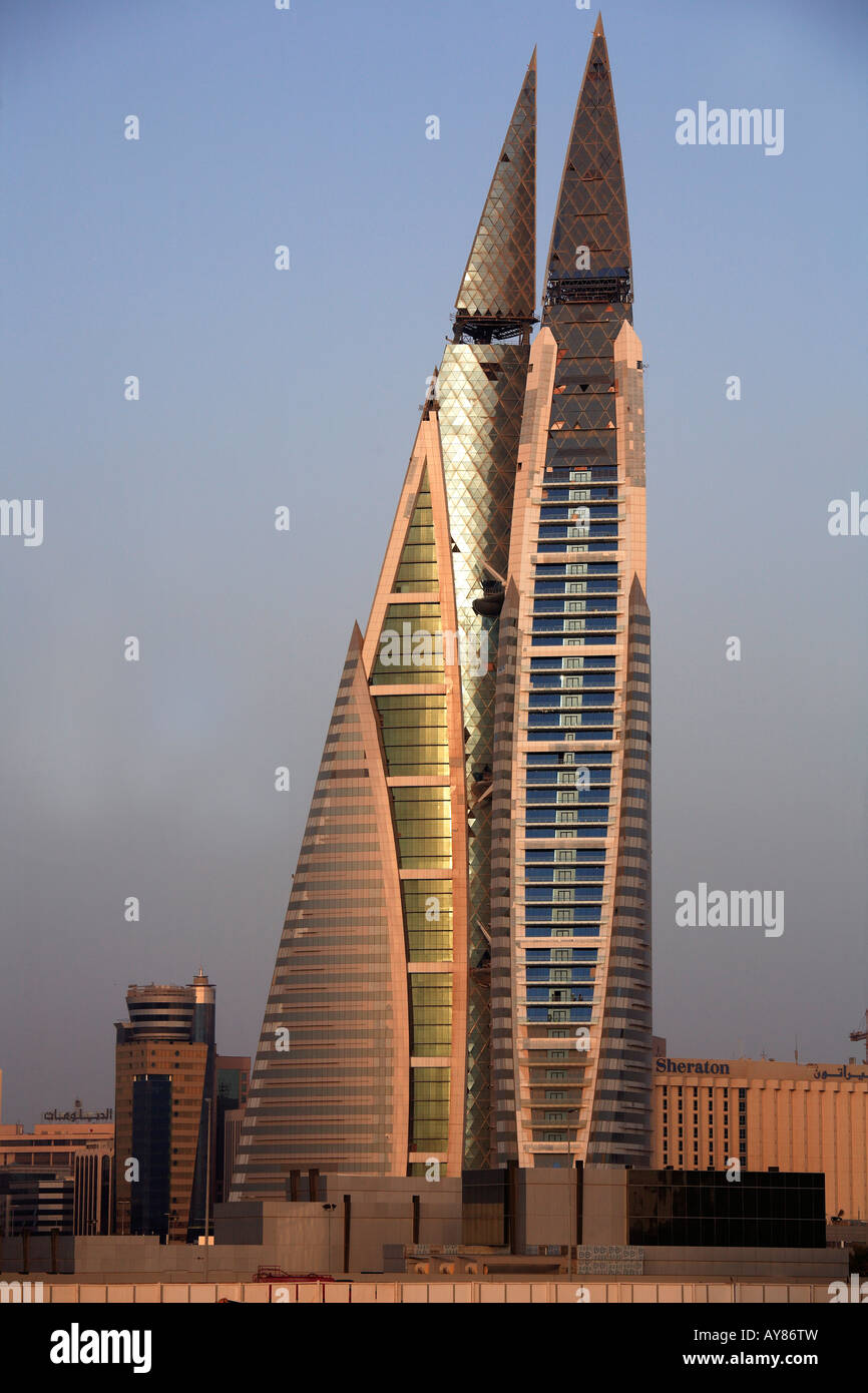 Bahrain Manama World Trade Center Stockfoto
