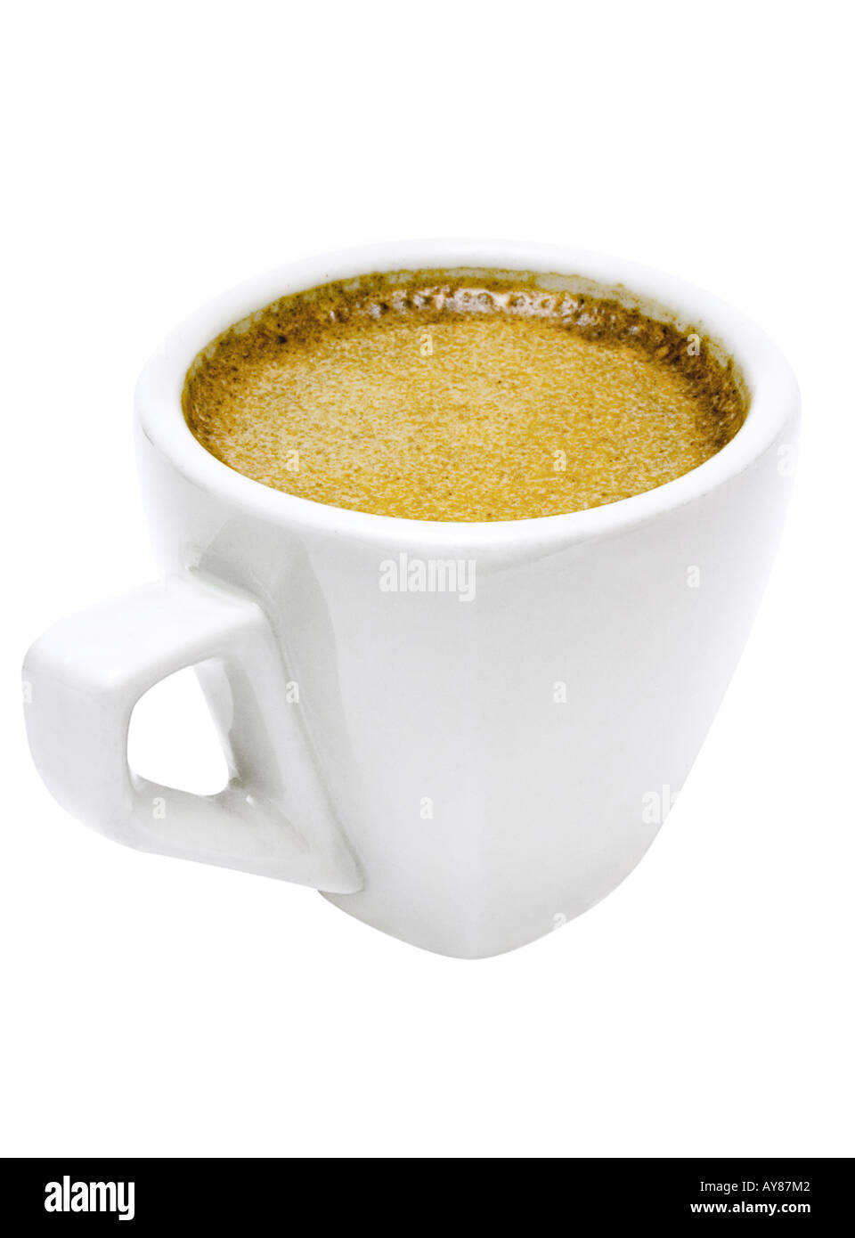 Weiße Tasse Espresso Stockfoto