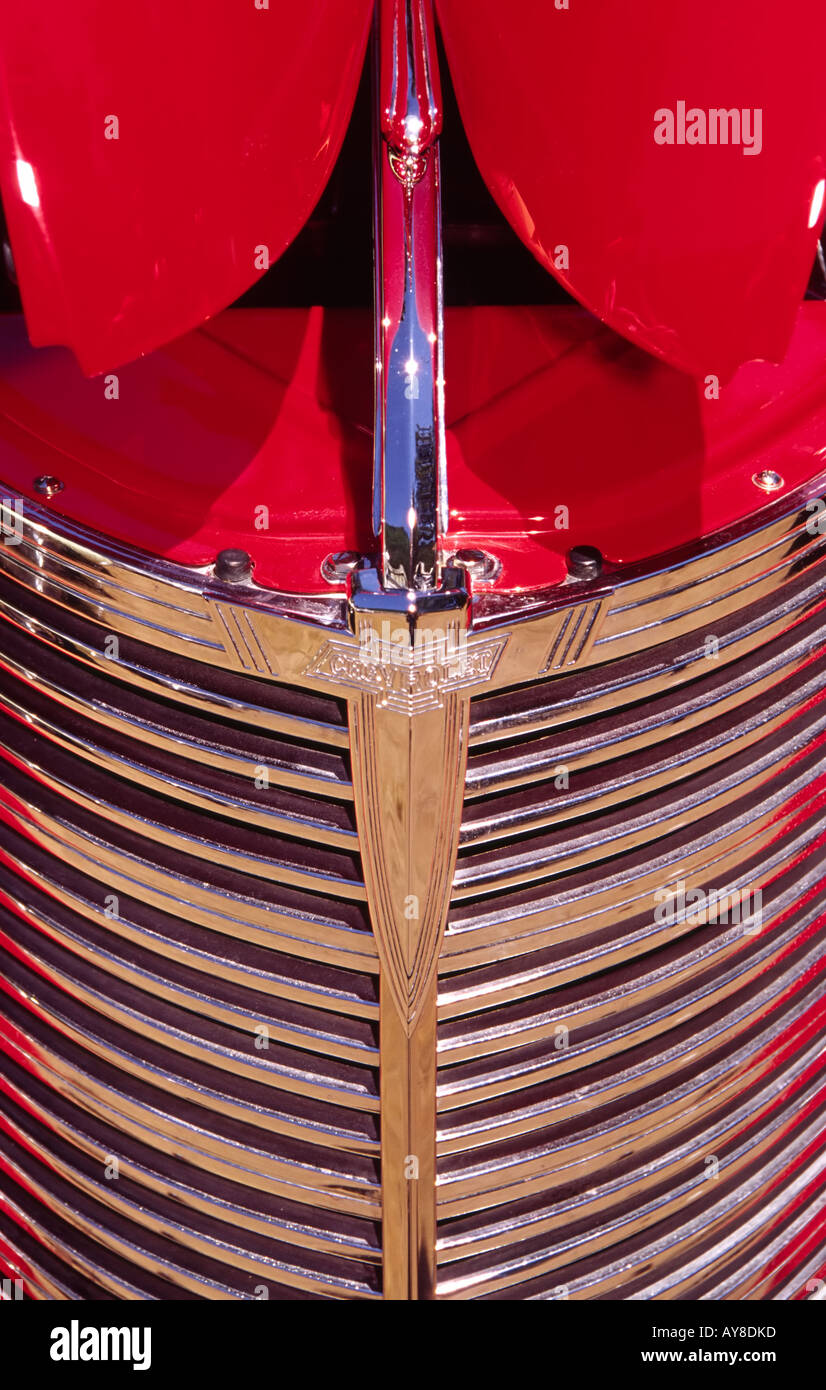 Detail eines viele maßgeschneiderte Hotrods bei der jährlichen Auto-Show in Ruidoso, New Mexico statt abzuwarten. Stockfoto